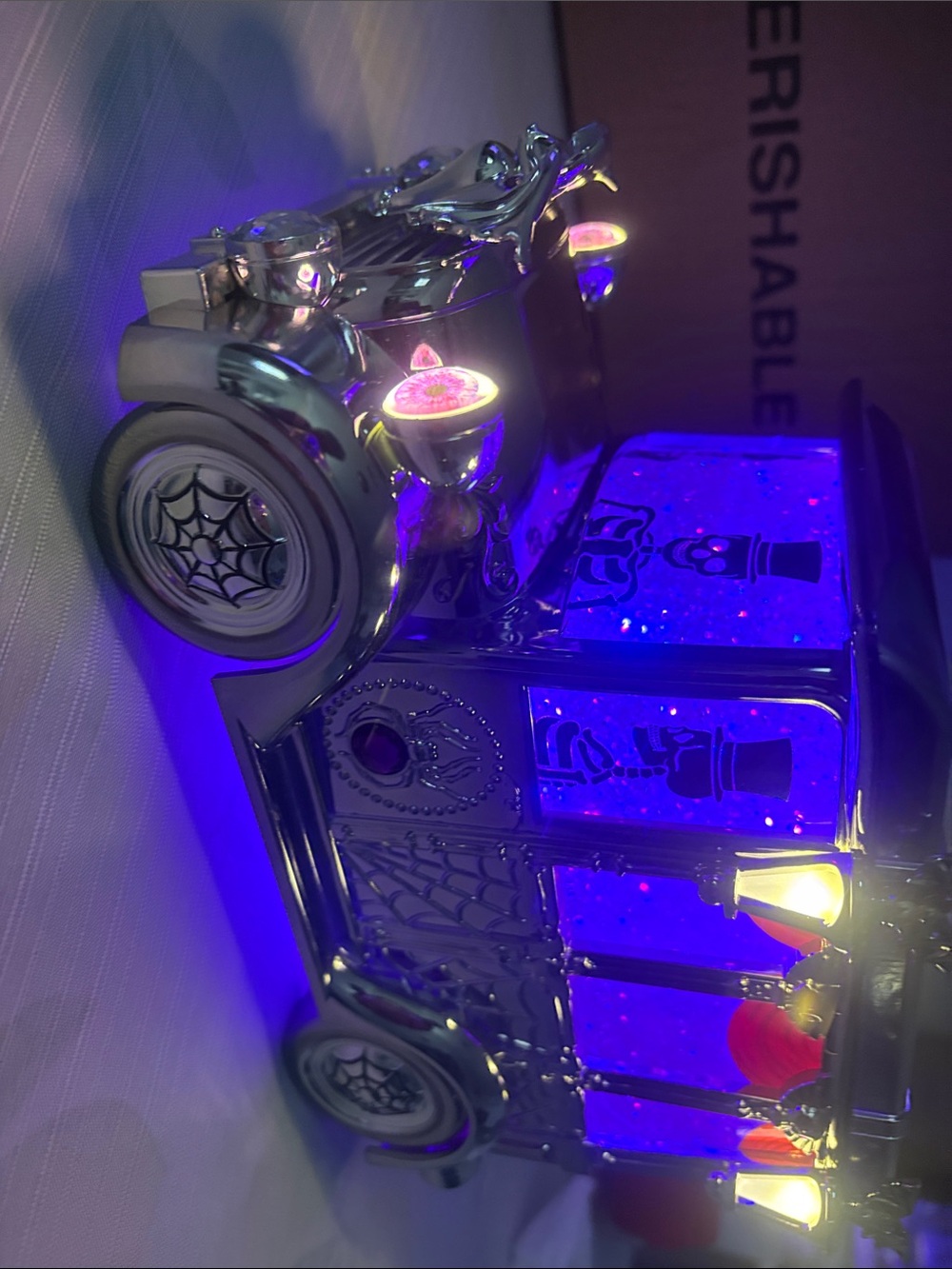 Bath & Body Works Silver and Purple Gothic Candle Holder